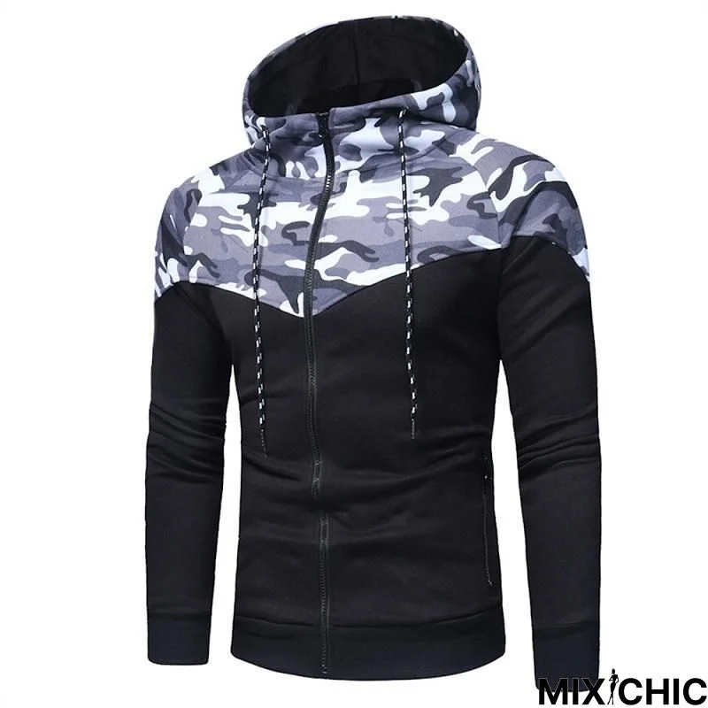 Men Classic Fashion Patchwork Style Baseball Pilot Jacket