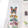 (US Only)Double Sided Flower Butterflies Crystal Wind Chimes Pendant Kit for Window Decor