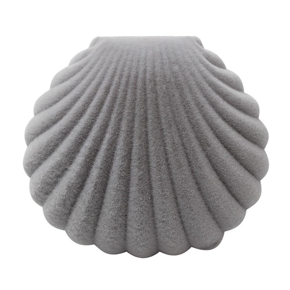 

Lovely Women Shell Shape Ring Box Earring Bracelet Jewelry Case Gift (Grey, 501 Original
