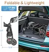 Soundfuse Rollator Walkers for Seniors with Seat, Foldable Lightweight Rolling Walker with 8" Big PU Wheels, Ergonomic Seat, Dual Height Adjustment
