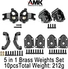 AMK UTB18 Brass Counter Weight Axle Housing Black Coating for Axial RC Crawler 1/18 UTB18 Capra Unlimited Trail Buggy RTR Upgrade Part (E - 5 in 1)