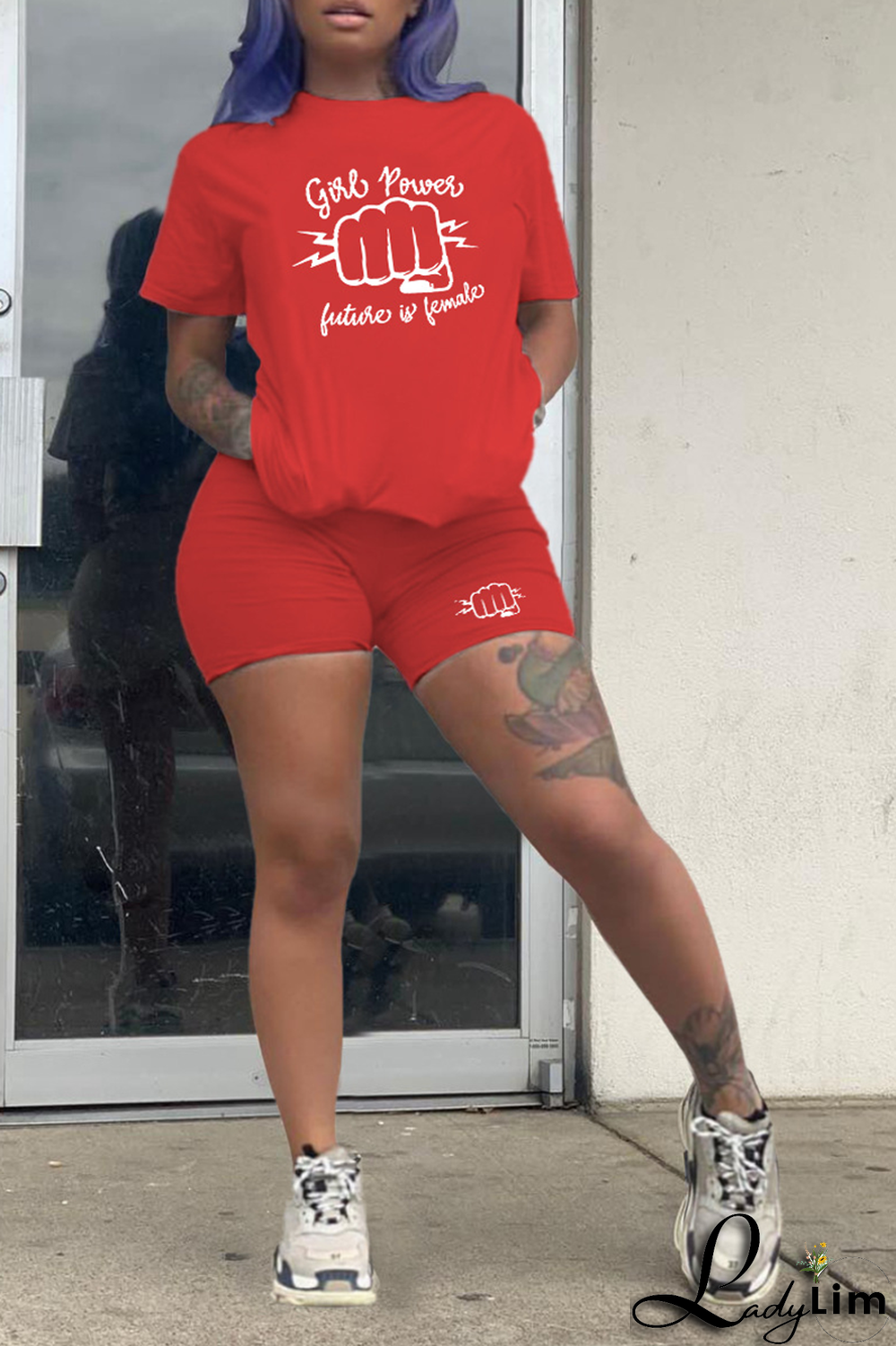 White Casual Print Patchwork O Neck Short Sleeve Two Pieces