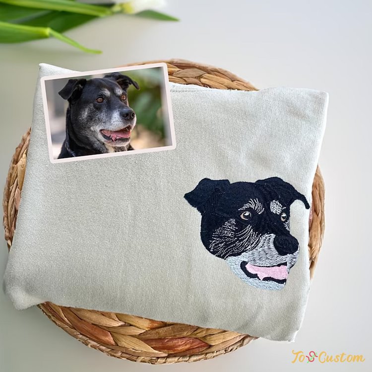 TOSCUSTOM™ Custom Embroidered French Bulldog Sweatshirt Perfect Dog Owner Gift