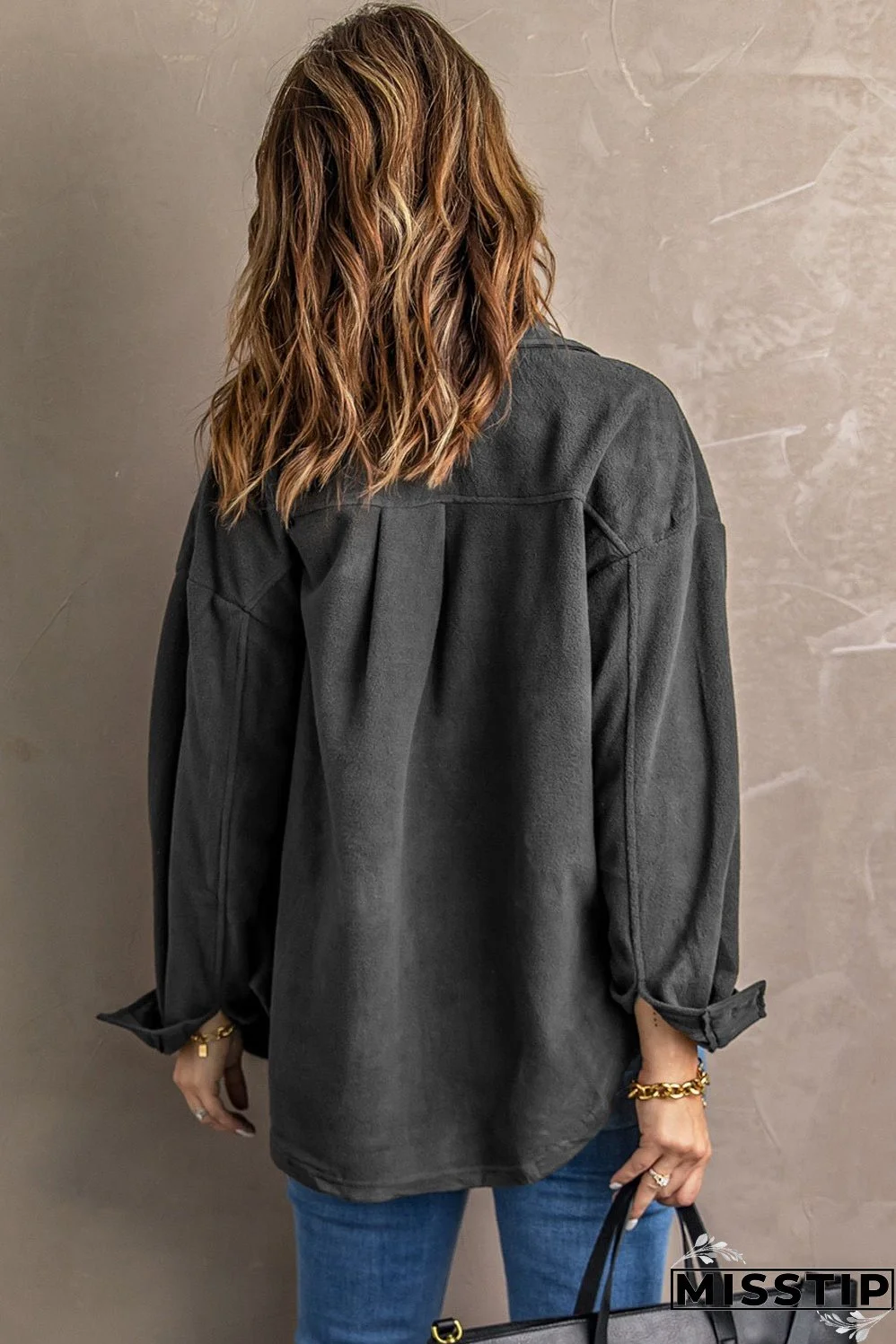 Turn Down Collar Shirt Jacket