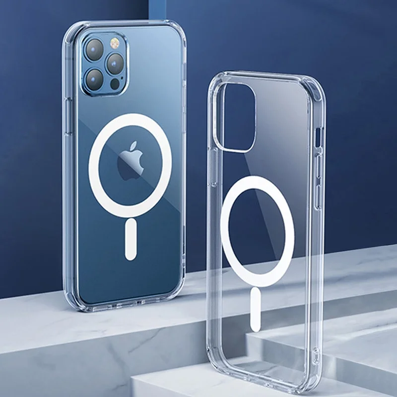 For Magsafe Magnetic Wireless Charging Case For iPhone 12 11 13 Pro MAX mini XR X XS MAX 7 8 Plus SE 2022 Shockproof Cover Cases