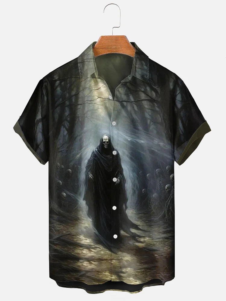 Men's Grim Reaper Halloween Shirt