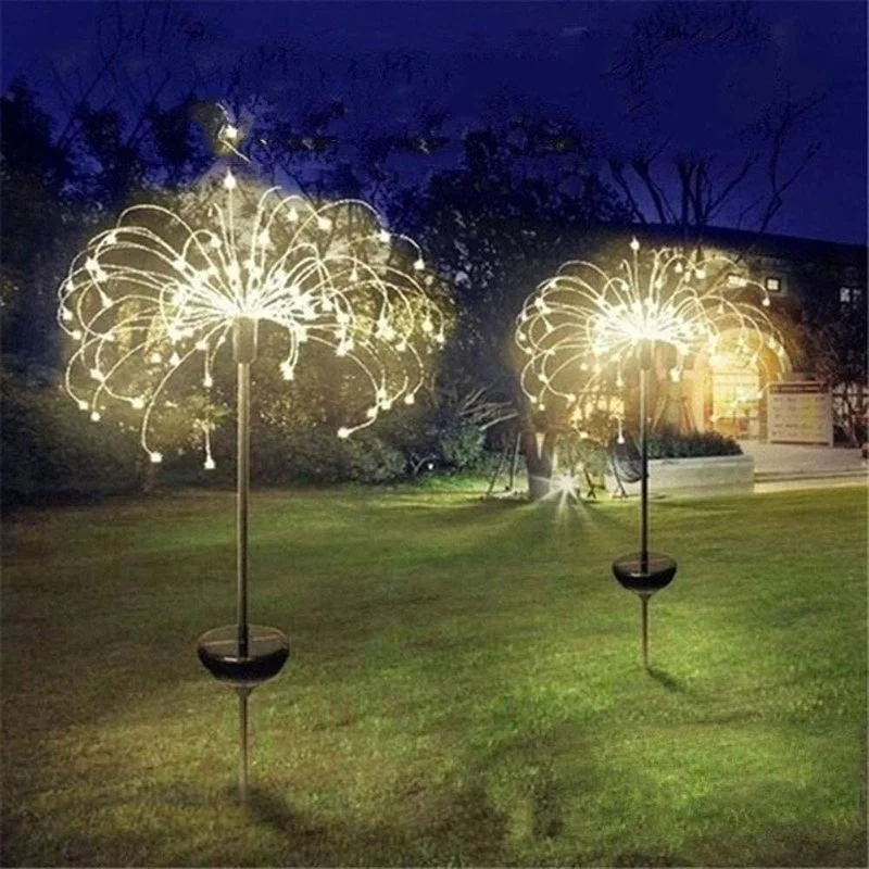 Solar Powered Outdoor Dandelion Fireworks Lights String