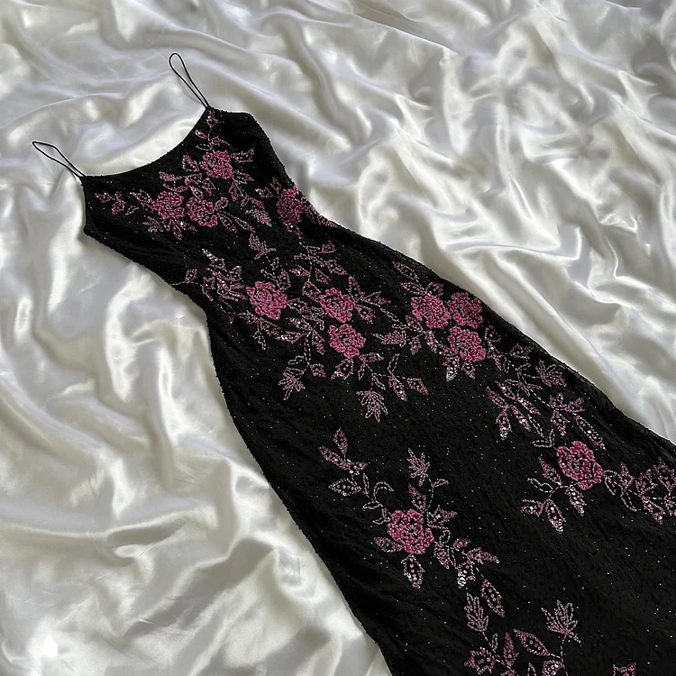 Women's Black and Pink Dress