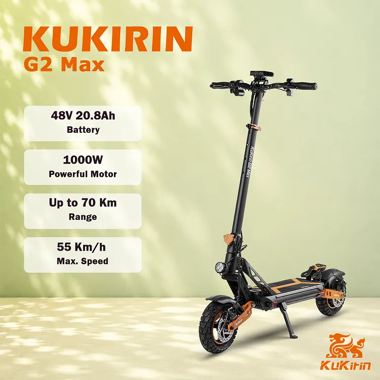 KUKIRIN G2 Max Electric Scooter | 960WH Power | 1000W Motor