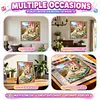 Seaside Maltese Special Shaped 5D DIY Partial Drill Diamond Painting Kits for Adults Beginners Home Decor Diamond Dots Paintings Diamond Art Kit 11.81 x11.81inch