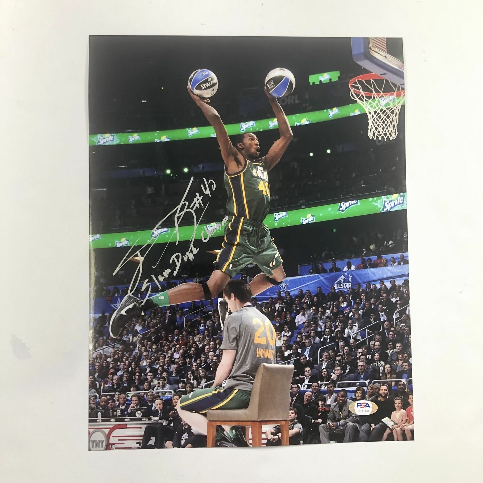 Jeremy Evans signed 11x14 Photo Poster painting PSA/DNA Utah Jazz Autographed Dunk Contest