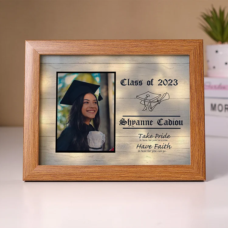 Graduation Gifts Personalized Photo Frame Class Of 2024 Light Shadow Box 