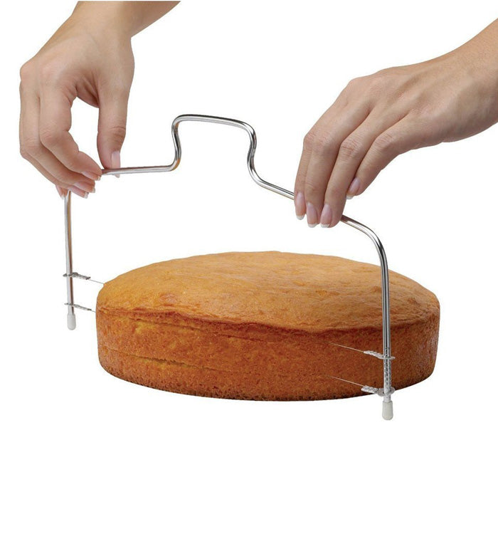 Double Wire Adjustable Cake Cutter Bread Layered Tool Baking Slicer Leveler