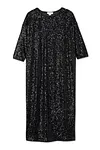 Women's Glittery Sequin Long Sleeve Maxi Dress
