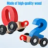 🧩 50% DE R&Eacute;DUCTION SOLDES! ✨ Puzzle Magn&eacute;tique Chiffres & Lettres avec Voiture en Bois - Jeu &Eacute;ducatif pour Apprendre l'Alphabet et les Nombres 🚗🔤 
