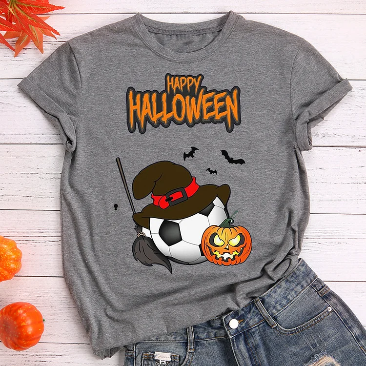 Soccer Football Halloween  T-Shirt Tee-597382-Annaletters