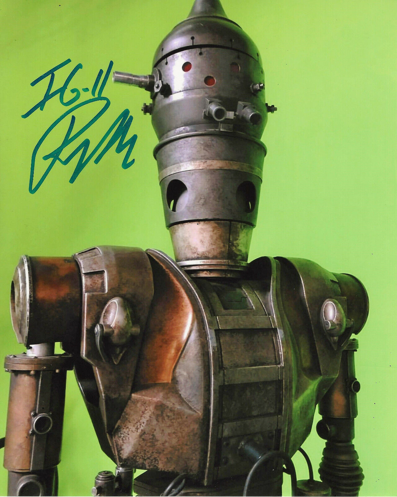 RIO HACKFORD SIGNED STAR WARS THE MANDALORIAN IG-11 8x10 SHOW Photo Poster painting w/COA PROOF