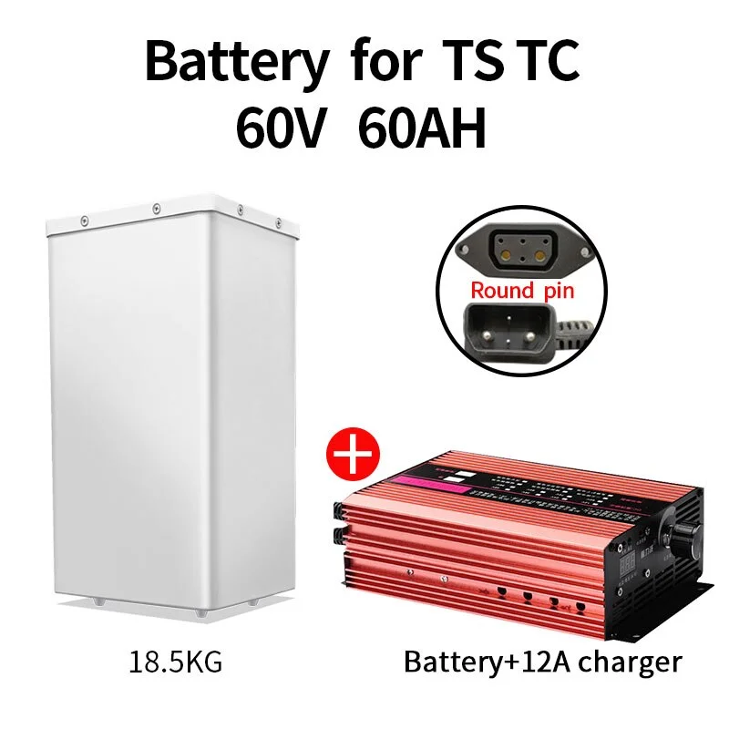 60V 55AH 60AH Large Capacity Battery for Super SOCO TS TC Ant BMS Direct replacement Compatible with Dual Batteries