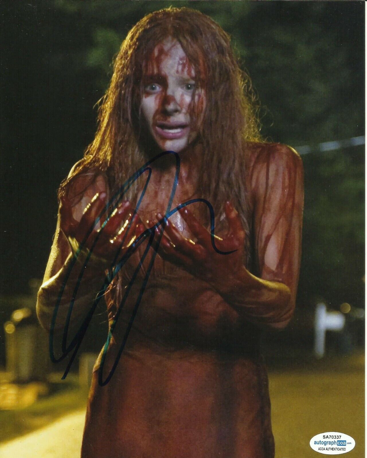 CHLOE GRACE MORETZ SIGNED CARRIE Photo Poster painting (1) ALSO ACOA CERTIFIED