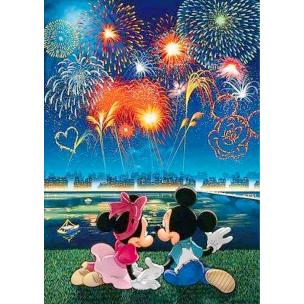 

30*40CM - Round Drill Diamond Painting - Mouse Couple, 501 Original