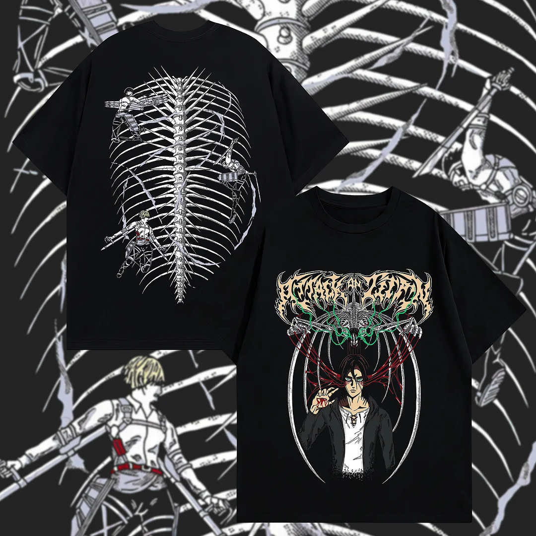 Eren Yeager Attack On Titan Printed Oversized Unisex T-shirts