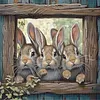 Frame Rabbit-11CT Stamped Cross Stitch 40*40cm tapestrymarket