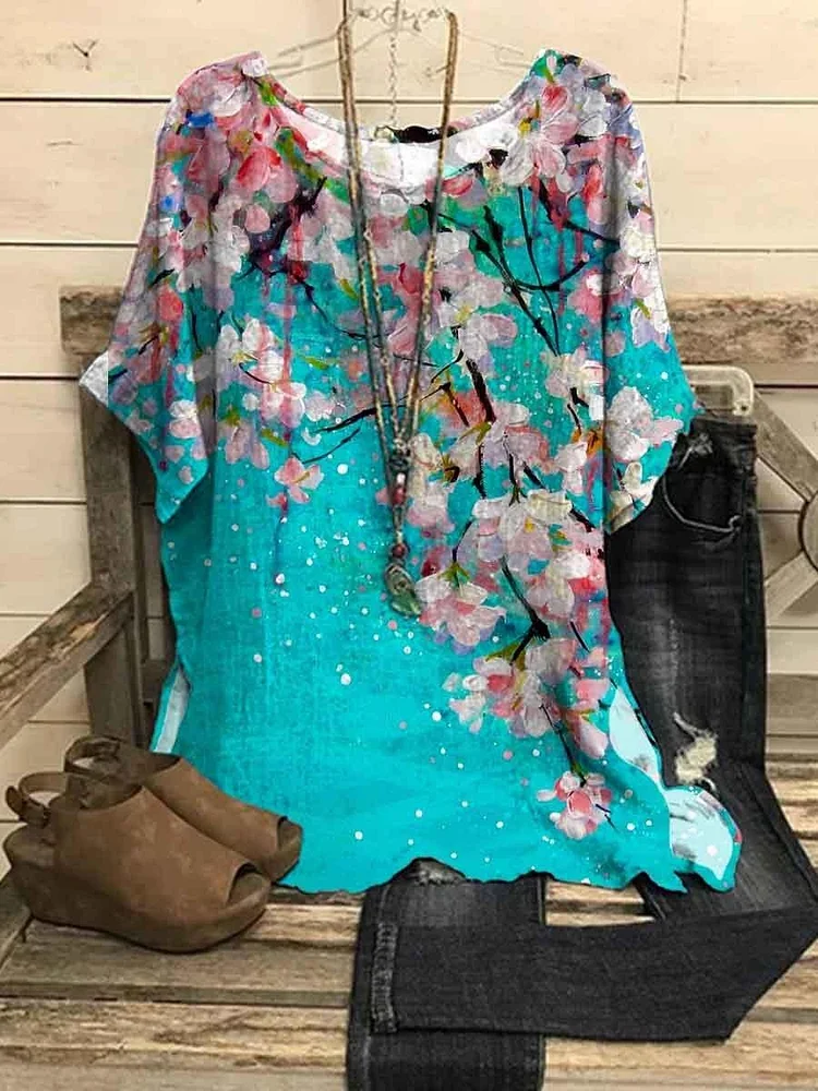 Women's Art Print Casual Top