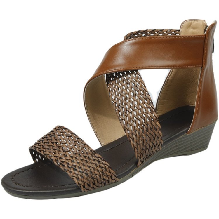 Women's Bohemian style retro Roman sandals woven 