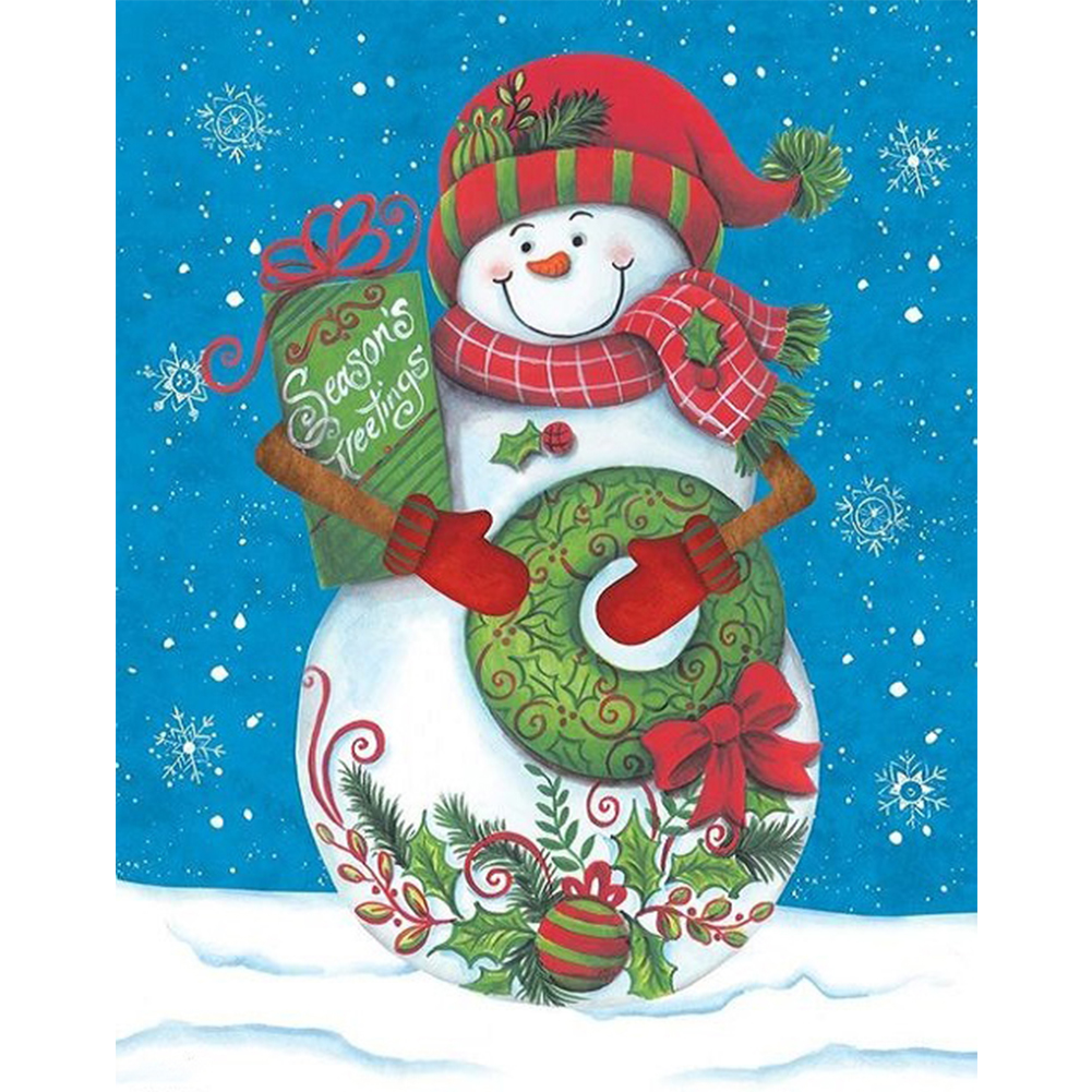 

Snowman - Round Drill Diamond Painting - 35*45CM, 501 Original