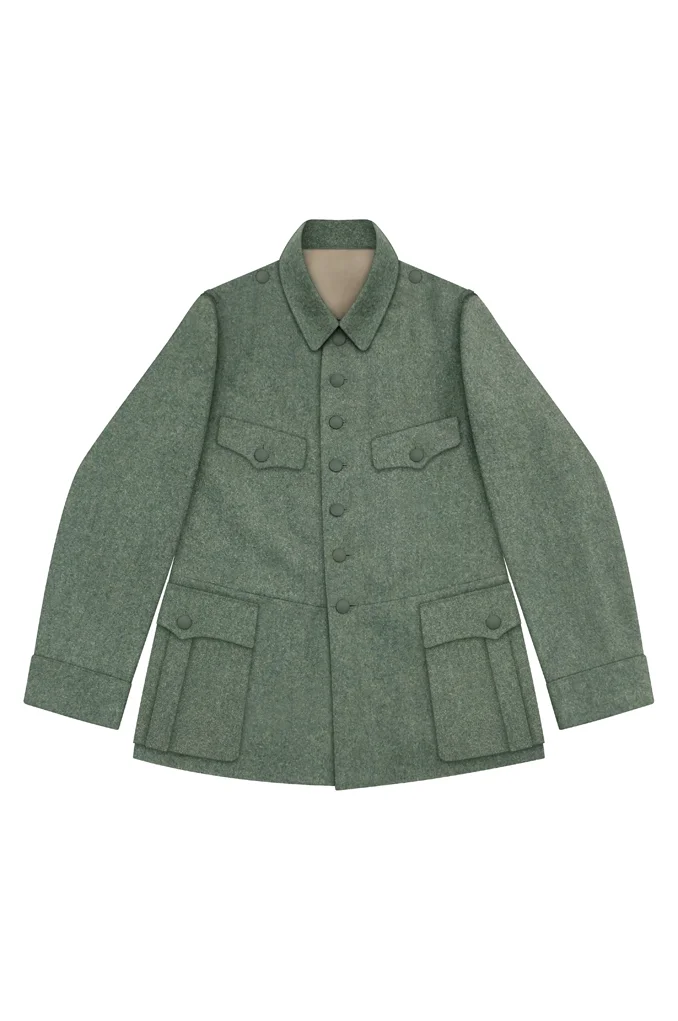   Reissued Dutch EM Field Grey Wool Field Tunic Jacket By German III German-Uniform