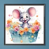 Diamond Painting -DIY Round Drill Mice in The Bath(40x40cm)