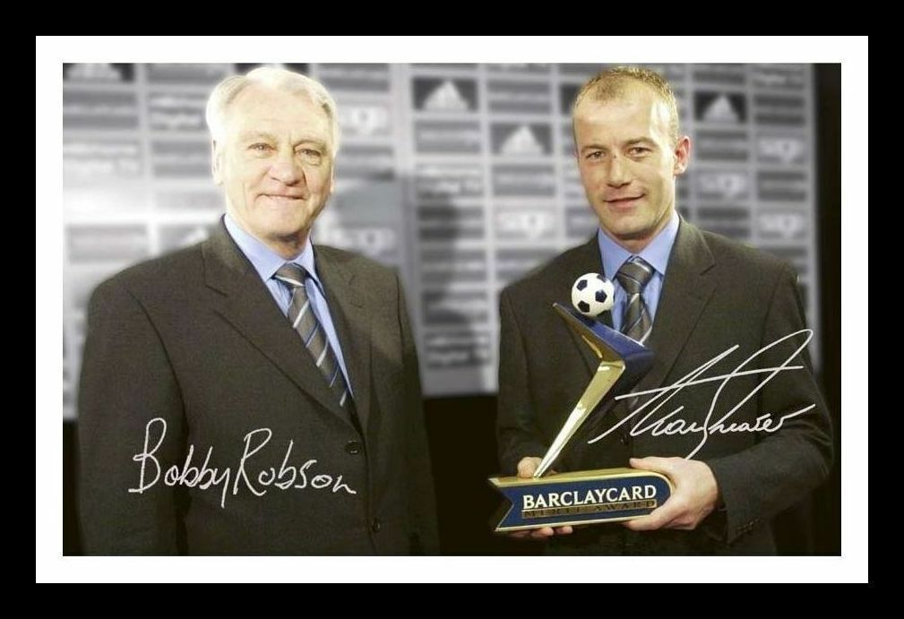 Sir Bobby Robson & Alan Shearer - Newcastle United Signed & Framed Photo Poster painting