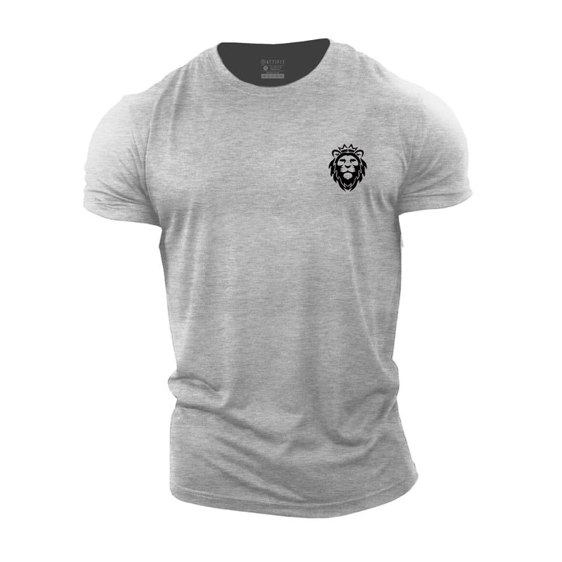 Cotton Crown Lion Workout T-shirts tacday