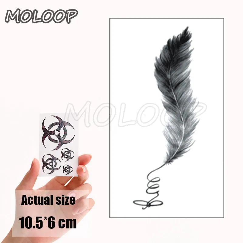 Water Transfer Sexy Tattoo Swallow Bird Tattoo Body Art Waterproof Temporary Fake Flash Tattoo for Man Woman Kid 10.5*6cm