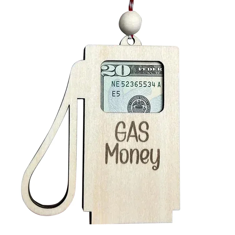Christmas Funny Gas Station Card Holder for Xmas Tree Ornament (Log Gas Station) gbfke