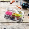 115pcs Fishing Lure Kit Soft and Hard Bait Jig Hooks Sinker Weights Gift for Men