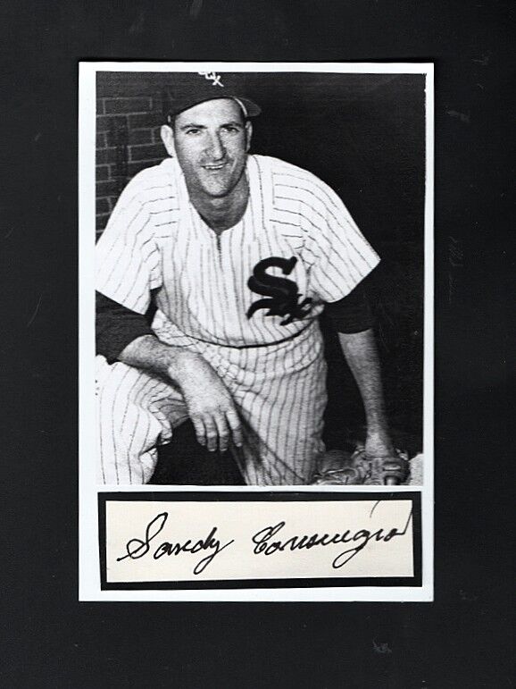 1953-56 SANDY CONSUEGRA-CHICAGO WHITE SOX VINTAGE AUTOGRAPHED Photo Poster painting-(d.2005)