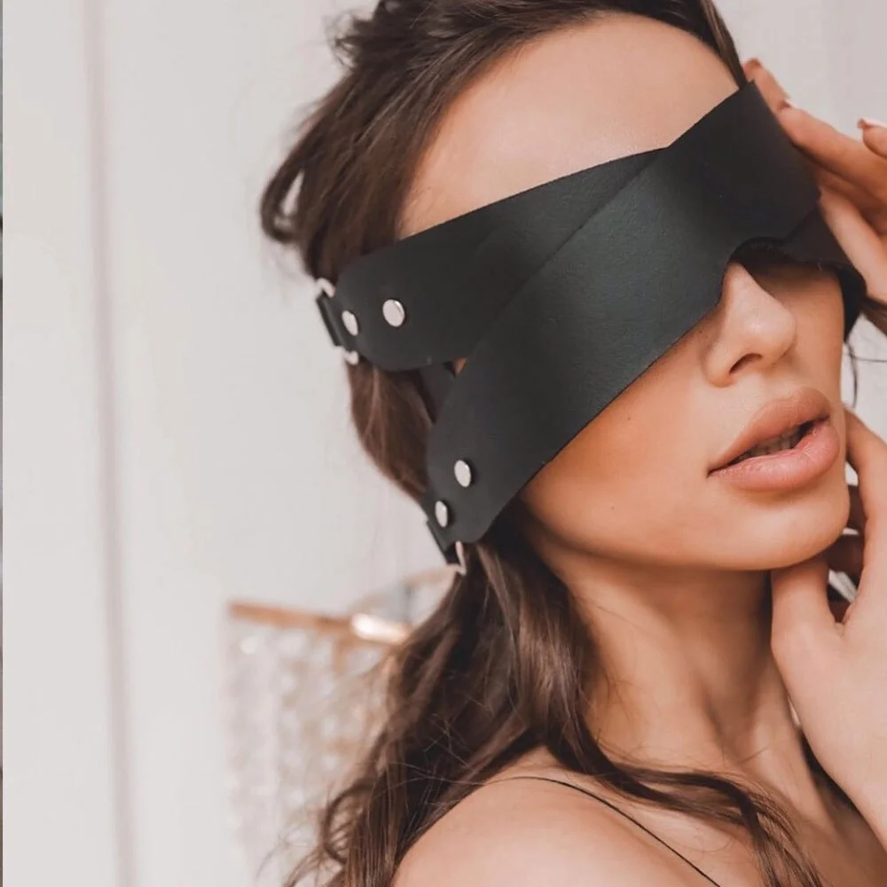 Billionm Fullyoung Harness Woman Leather Cosplay Mask Halloween Funny Costumes Christmas Gift Steampunk BDSM Goth Performance Clothing