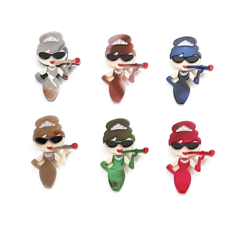Fashion Pin Cartoon Arylic Women'S Brooches