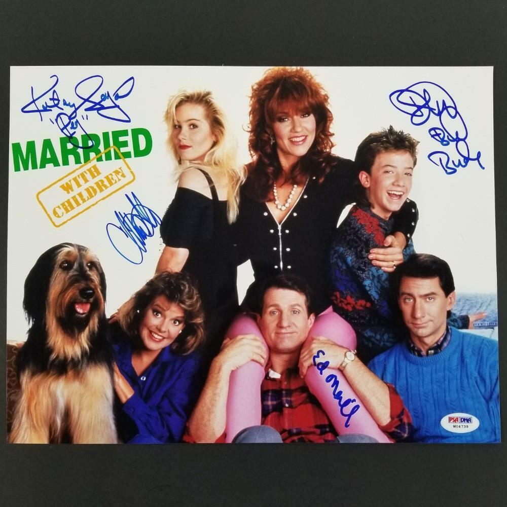 Married With Children Cast signed 10x13 Photo Poster painting O'Neill Sagal Applegate (C) ~ PSA