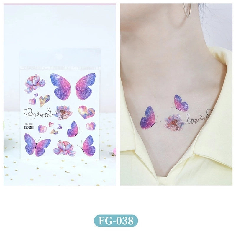 Lady Butterfly Pet Tattoos & Body Art 1 Piece