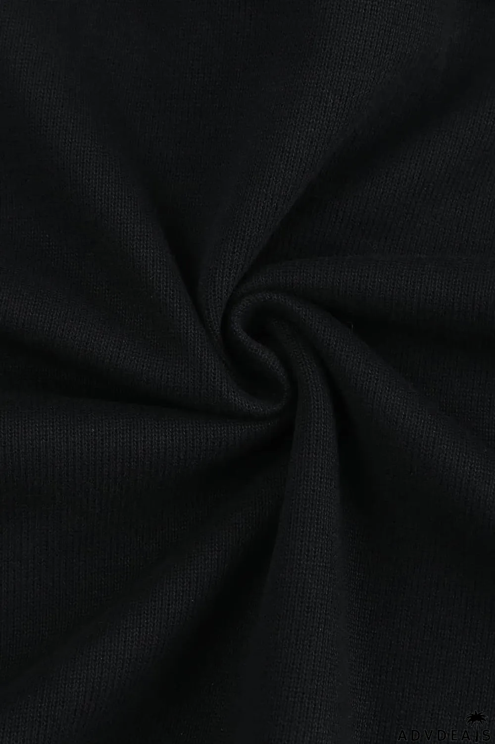 Black Casual Button Solid Patchwork Trim Hoodie