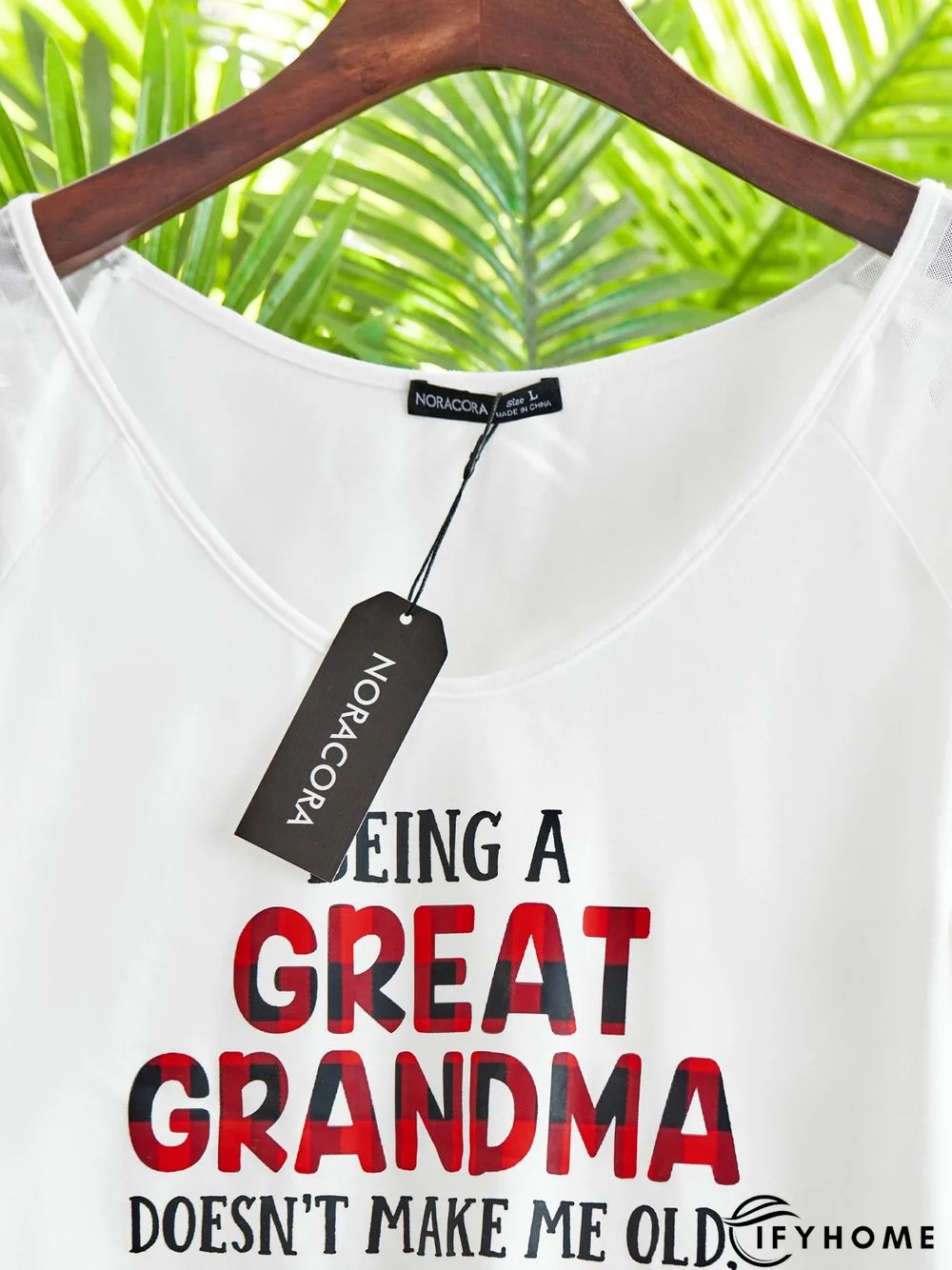 Casual Plaid Long Sleeve V Neck Printed Top T-shirt Graphic T-shirt For Women | IFYHOME