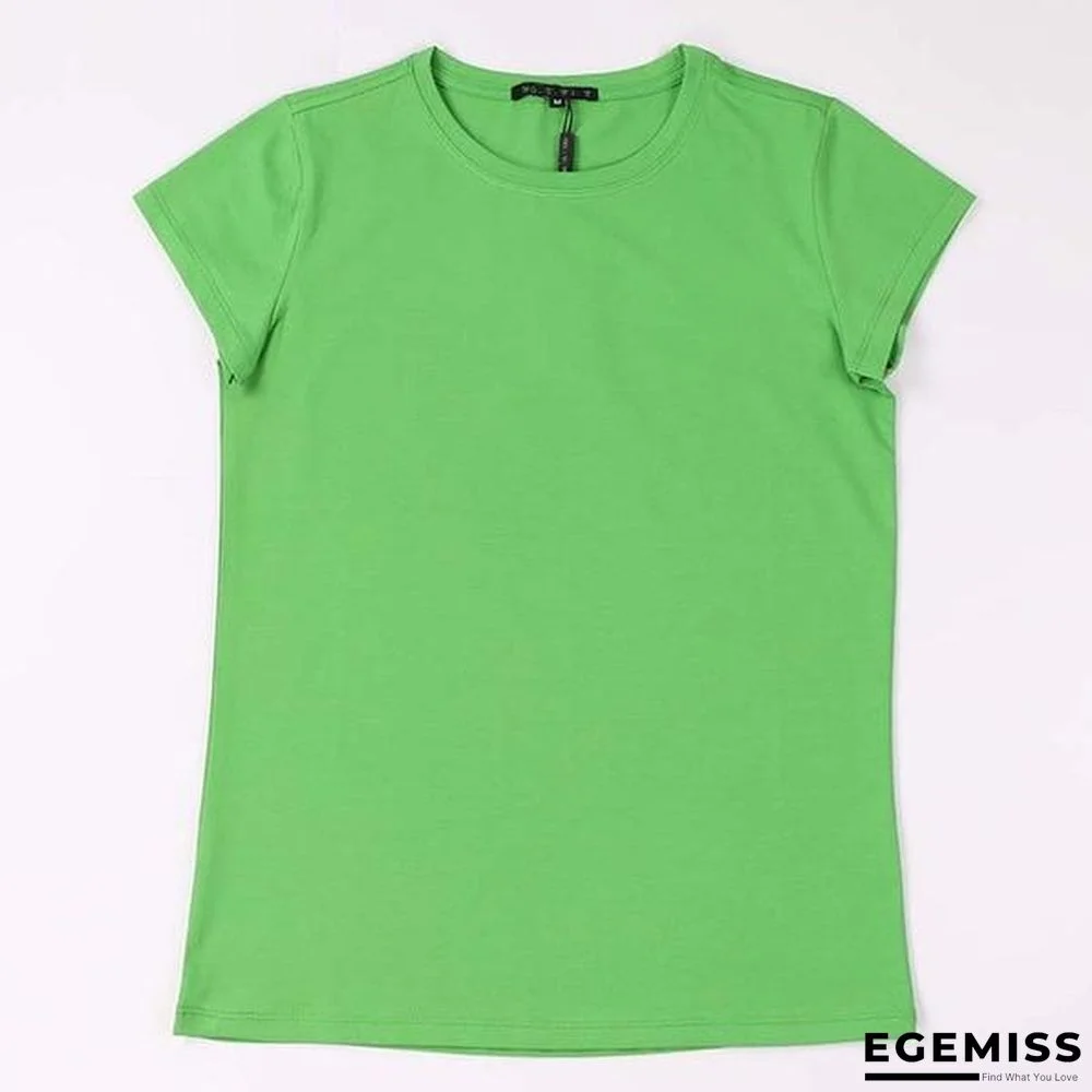 18 Colors S-3XL Plain T-Shirt Women Cotton Elastic Basic Casual Tops Short Sleeve T-shirt | EGEMISS