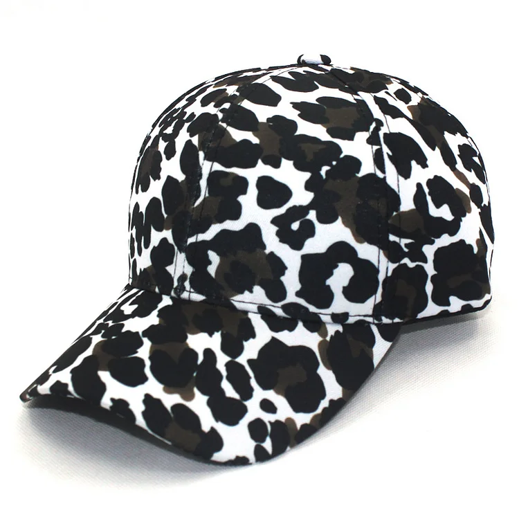 Leopard print printing adjustable sun protection baseball cap shade spring summer outdoor men snapback Dad Hat