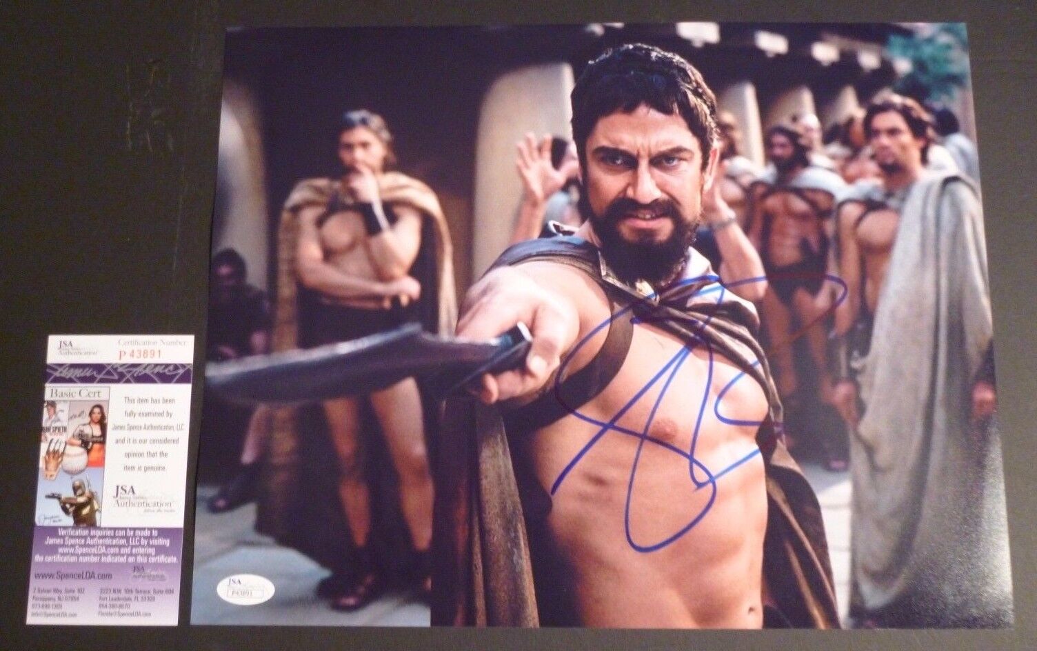 GERARD BUTLER Auth. Hand-Signed 300 LEONIDAS