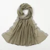 Soft Chiffon Fashion Lace Edge Shawl Women Hijab Scarf