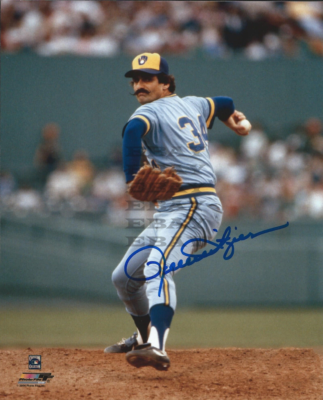 Brewers Hall of Famer ROLLIE FINGERS Signed 8x10 autographed Photo Poster painting Reprint