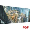 (PDF Pattern)Mountain Waterfall Castle 14CT PDF Cross Stitch Pattern Instant Digital Download Counted Printable 31.5x15.75inch tapestrymarket