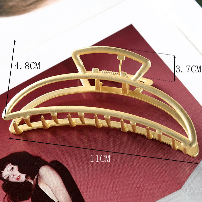 Minimalist Moon Alloy Hollow Out Hair Claws 1 Piece